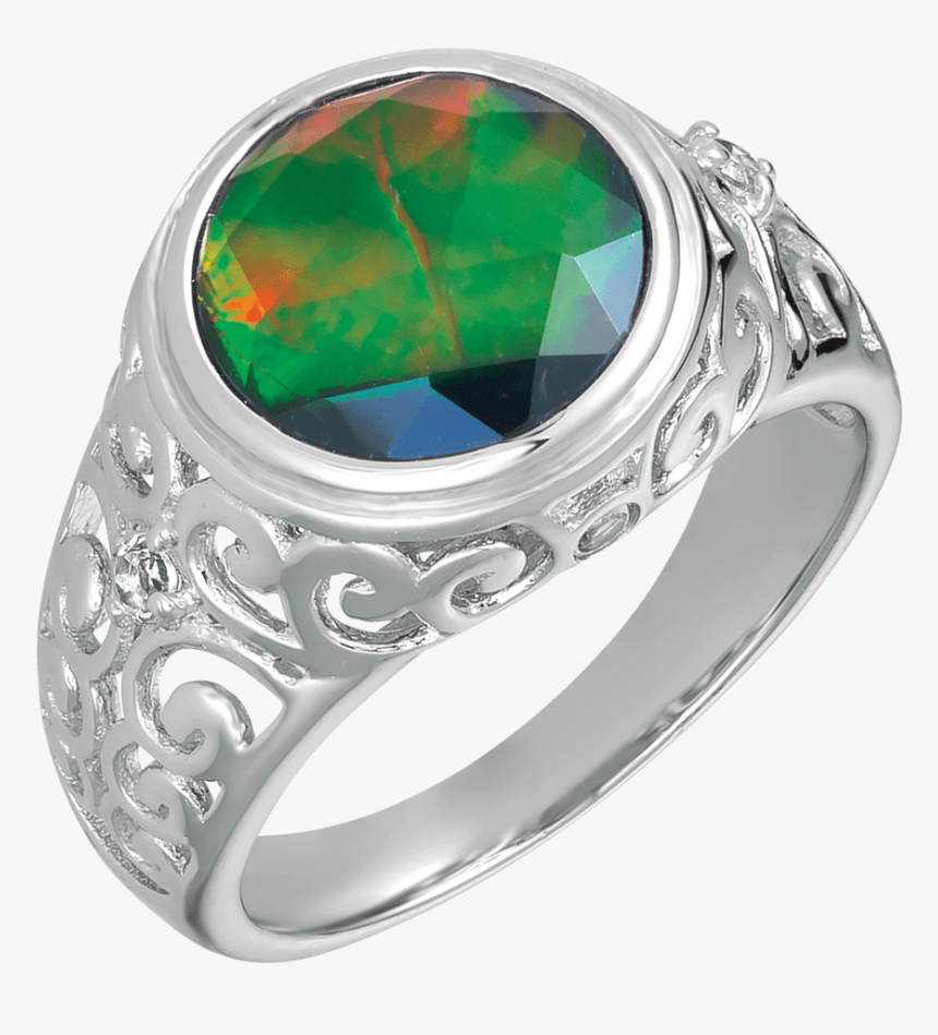 Mohini Sterling Silver Topaz Ring By Korite Ammolite - Engagement Ring, HD Png Download, Free Download