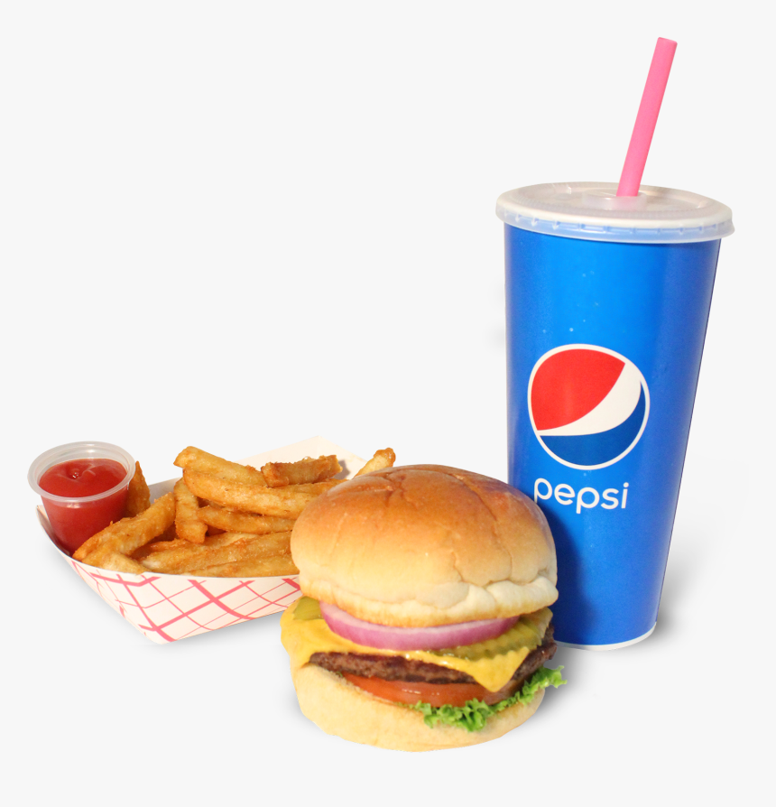 Cheeseburger Fries Pepsi Combo, HD Png Download, Free Download