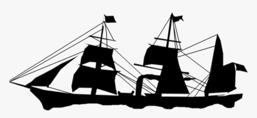 Steam Ship Silhouette Png, Transparent Png, Free Download