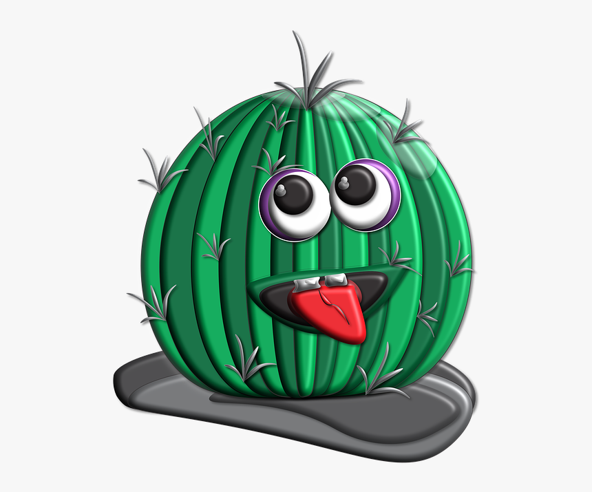 Cactus, Ball Cactus, Desert, Comic, Comics - Illustration, HD Png Download, Free Download