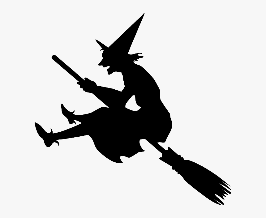 Witch Silhouette Template, HD Png Download, Free Download