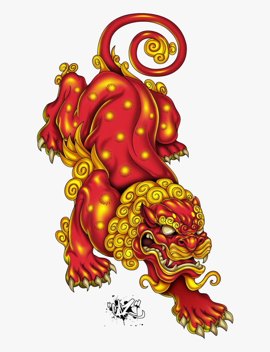 Lion Tattoo Google Search Chinese Guardian Lions Art, HD Png Download