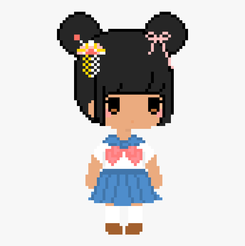 Japanese Girl Pixel Art, HD Png Download, Free Download