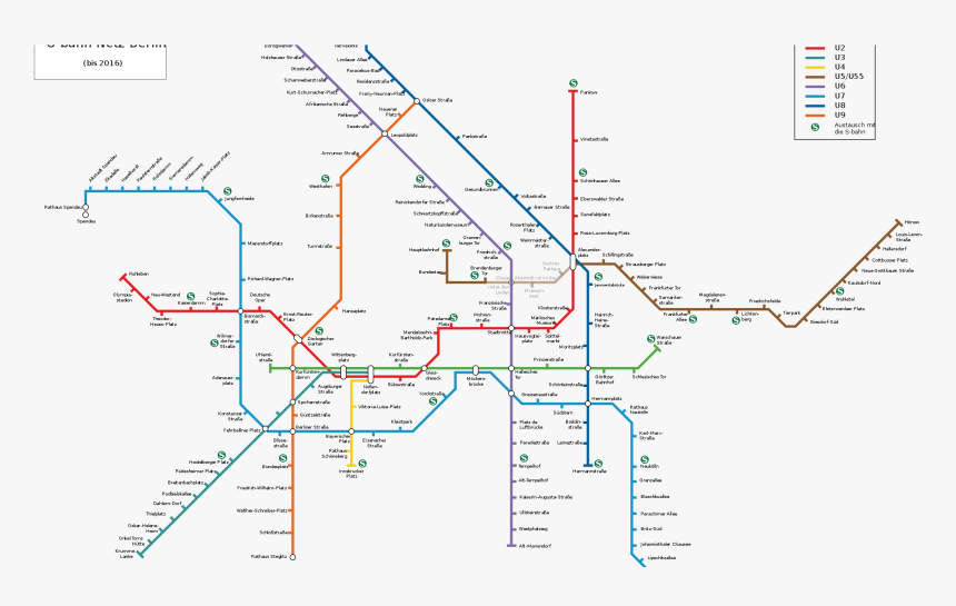 Clever Gifs Show Subway Maps Compared To Their Actual - Underground In Berlin, HD Png Download, Free Download