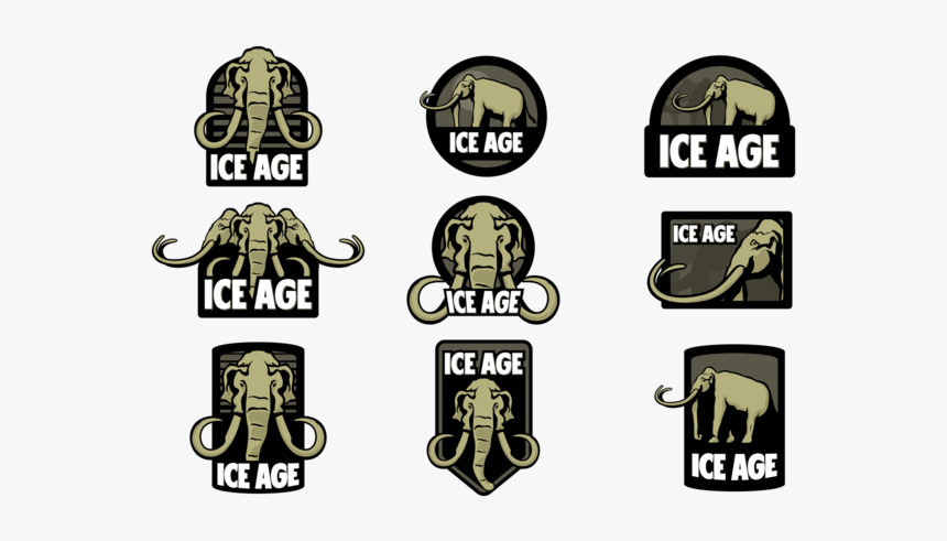 Mammoths In Ice Age Vector Labels - Ice Age Scrat Vector, HD Png Download, Free Download