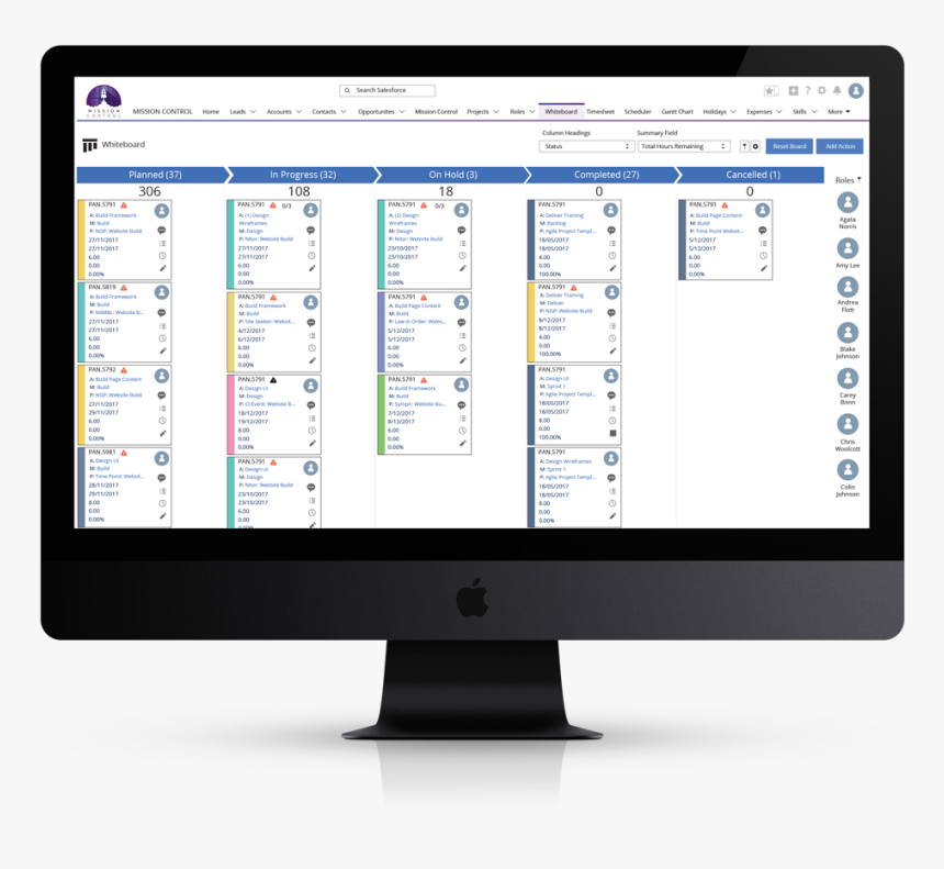 Missioncontrol Main Screen - Salesforce Mission Control, HD Png Download, Free Download