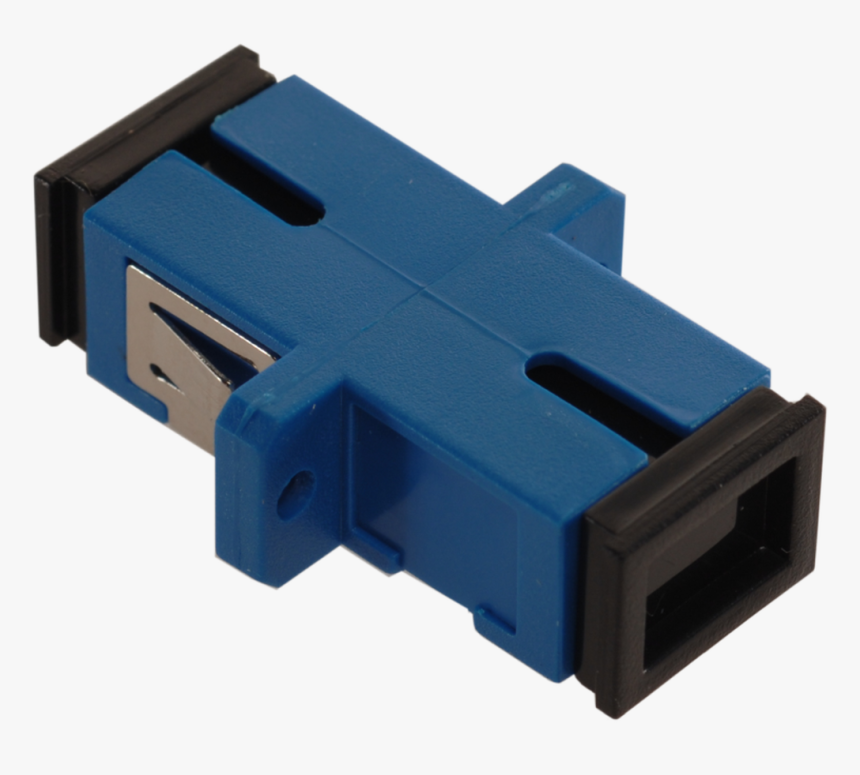 Sc Fiber Optic Coupler Simplex Upc Sm Ceramic Blue - Acoplador Fibra Sc, HD Png Download, Free Download