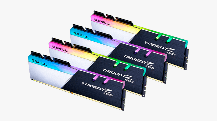 64gb Kit Trident Z Neo Ddr4 3600mhz, Cl18, Black-silver, - G Skill Trident Z Neo, HD Png Download, Free Download