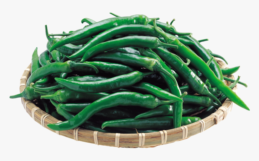 Peppers In Basket Green Bean - Sweet And Chili Peppers, HD Png Download, Free Download