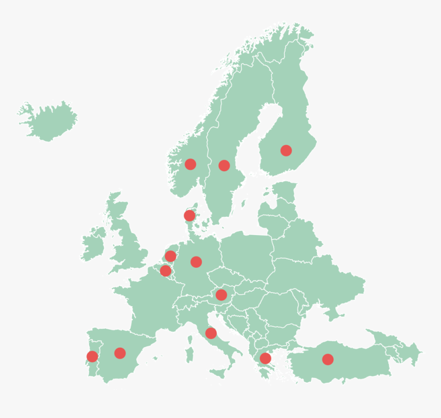 Map With Active Countries-01 - Green Eyes And Brown Hair Rare, HD Png Download, Free Download