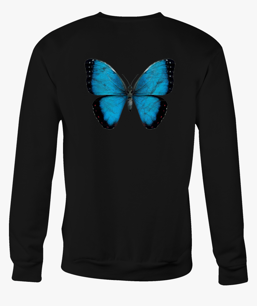 Crewneck Sweatshirt Morpho Butterfly 3d For Women Thumbnail - Lycaenid, HD Png Download, Free Download