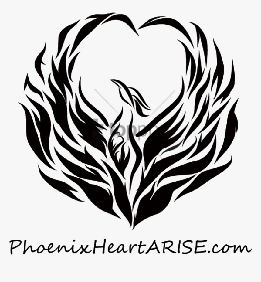 Free Png Download Phoenix Bird Images Black And White, Transparent Png, Free Download