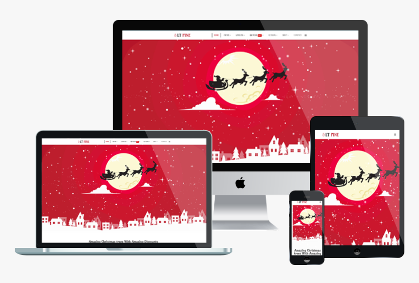 Free Joomla Xmas Tree Template - Joomla Purple Responsive Template, HD Png Download, Free Download