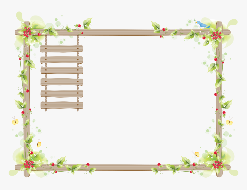 Floral Frame Png - เนย สี ฟ้า กรอบ, Transparent Png, Free Download