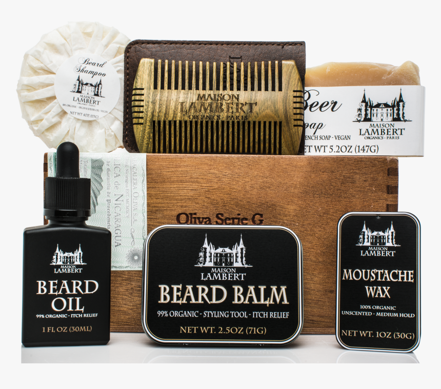 Ultimate Beard Kit In Wood Cigar Box"
 Class="lazyload - Maison Lambert Beard Kit, HD Png Download, Free Download