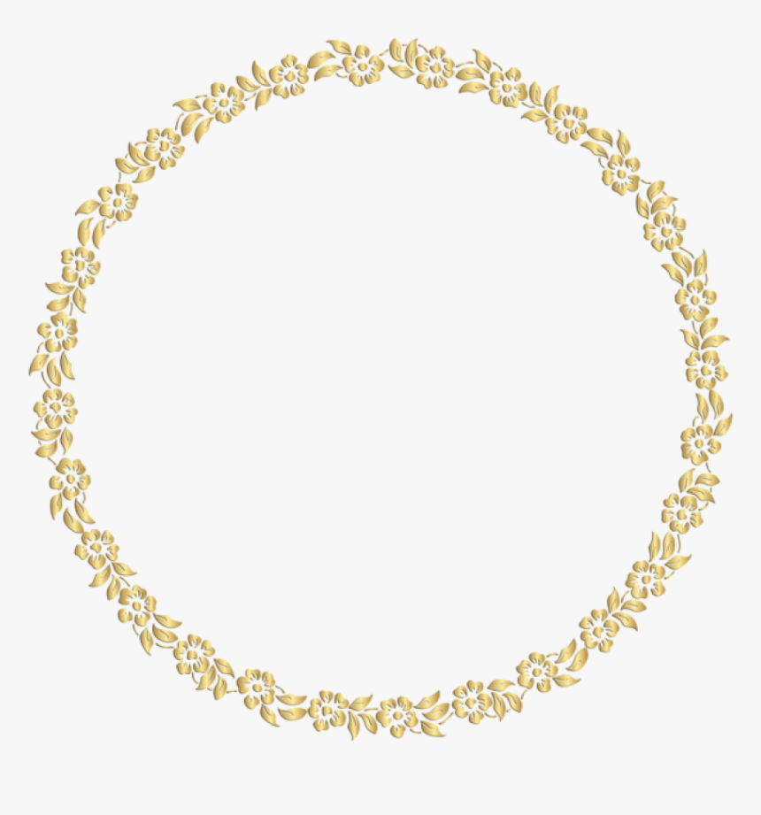 gold round frame