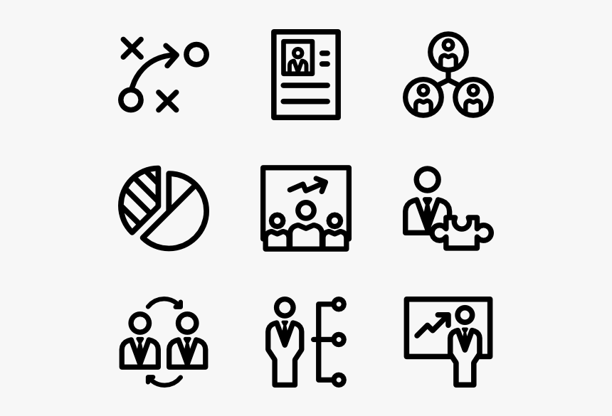 线性管理元素图标 - Business Presentation Icons, HD Png Download, Free Download