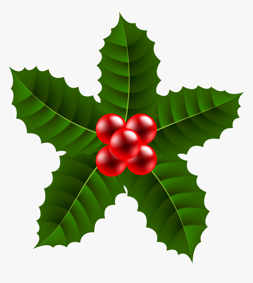 Large Christmas Holly Png, Transparent Png, Free Download