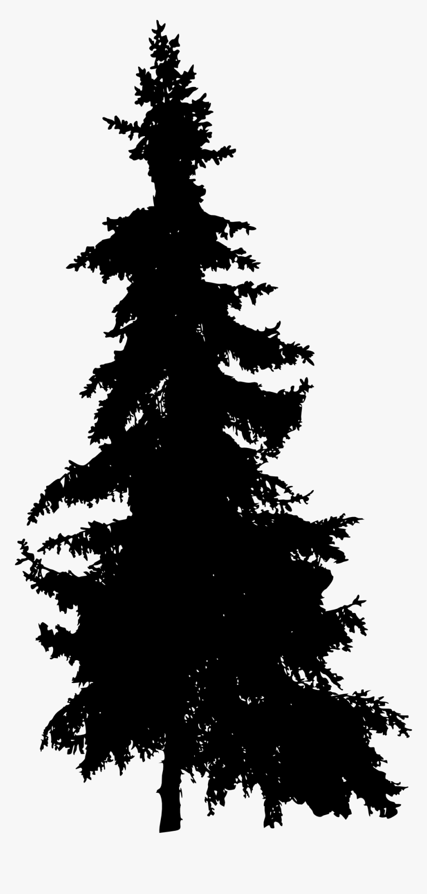 Silhouette Pine Tree Png, Transparent Png, Free Download