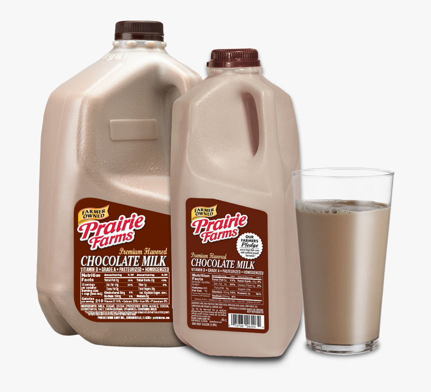 Premium Chocolate Milk - Prairie Farms Chocolate Milk Gallon, HD Png Download, Free Download
