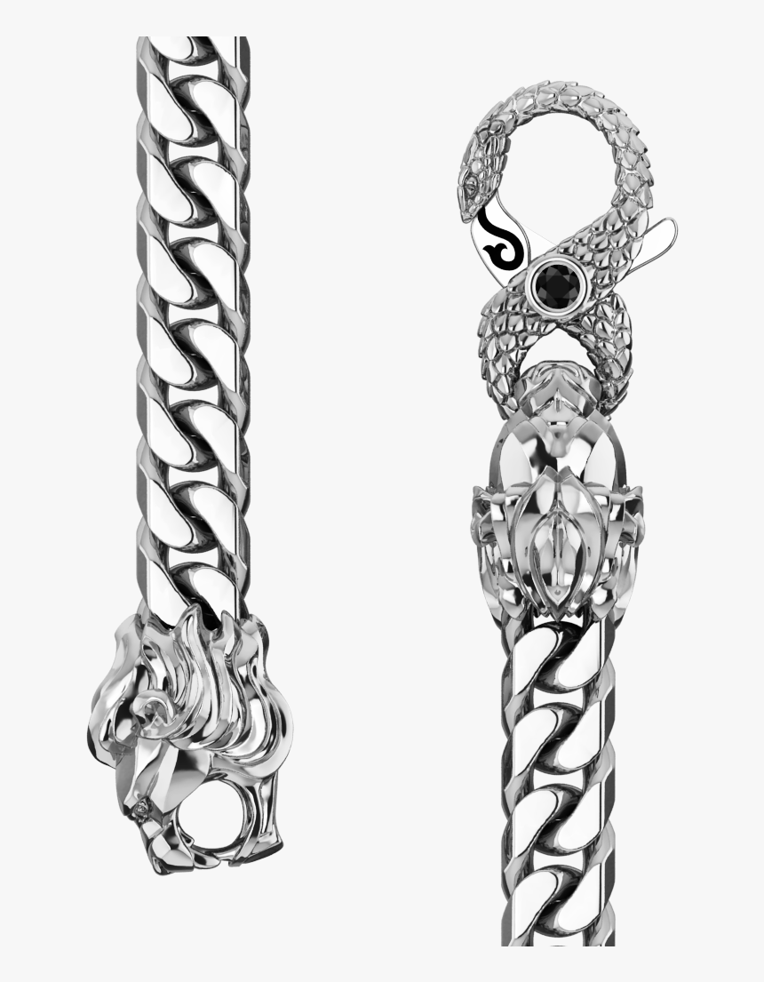 8mm Cuban Link Chain, Silver"
 Class= - Illustration, HD Png Download, Free Download