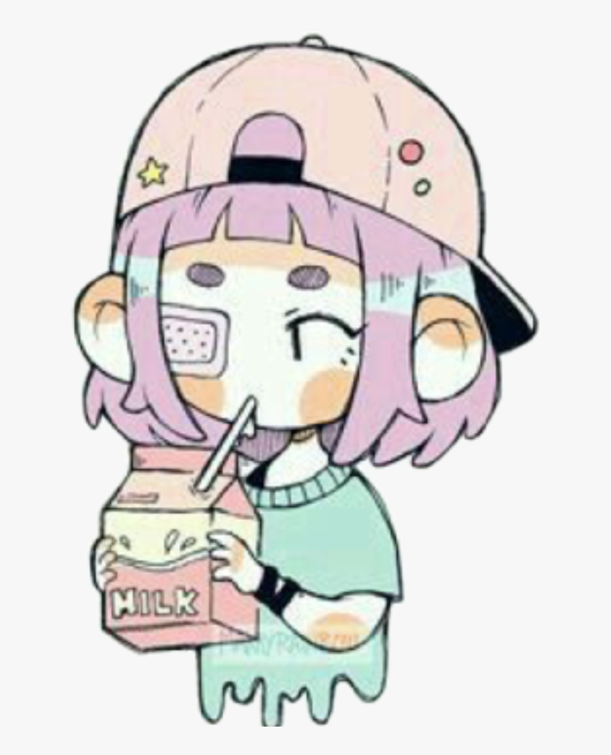 #girl #tumblr #art #interesting #milk #cool #anime - Pastel Tumblr Anime Art, HD Png Download, Free Download
