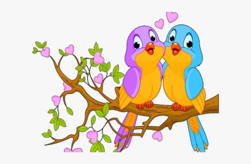 Love Birds Clipart Cartoon - Love Birds Cartoon, HD Png Download, Free Download