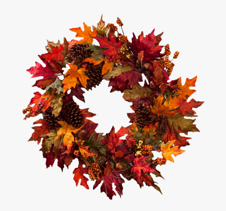 #fall #autum #wreath #fallwreath #autumwreath Heres - Fall Leaf Wreath Png, Transparent Png, Free Download