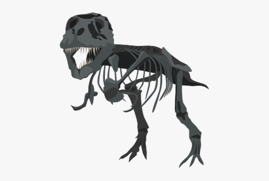 Tyrannosaurus Rex Skeleton Vector Image - Skeleton Dinosaurus Vectors, HD Png Download, Free Download