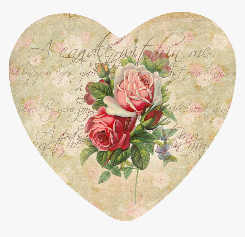 Corazon Floral Vintage Png, Transparent Png - kindpng