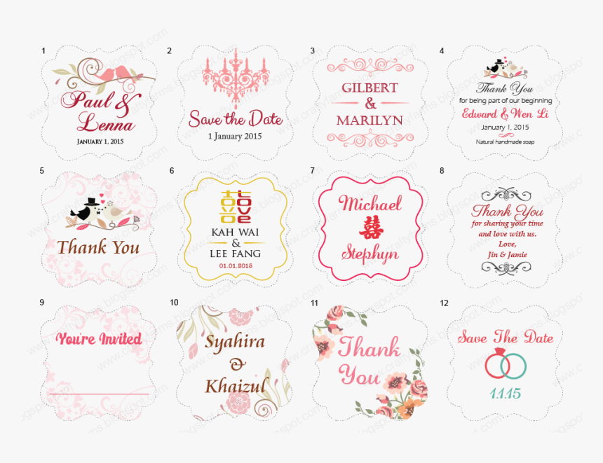 Wedding Favour Tag Designs And Printing - Design For Wedding Souvenirs, HD Png Download, Free Download