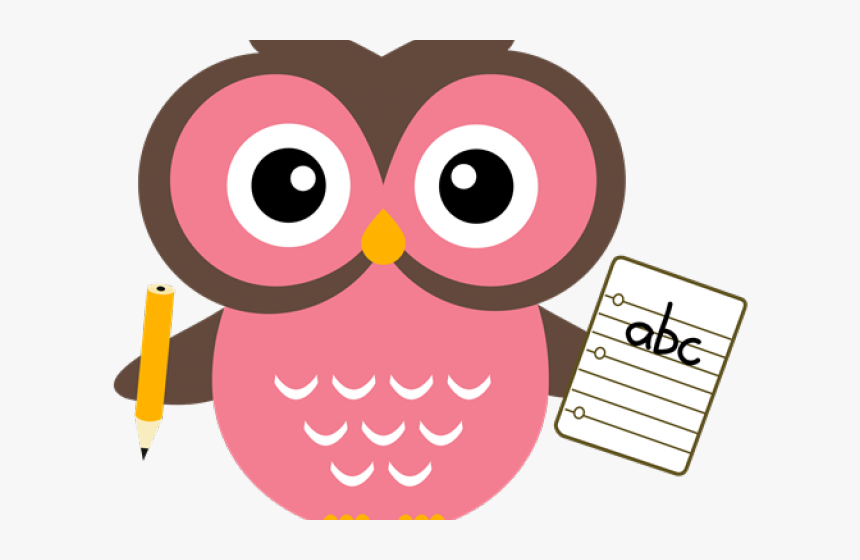 Transparent Owl With Pencil Clipart - Homework Clipart, HD Png Download, Free Download