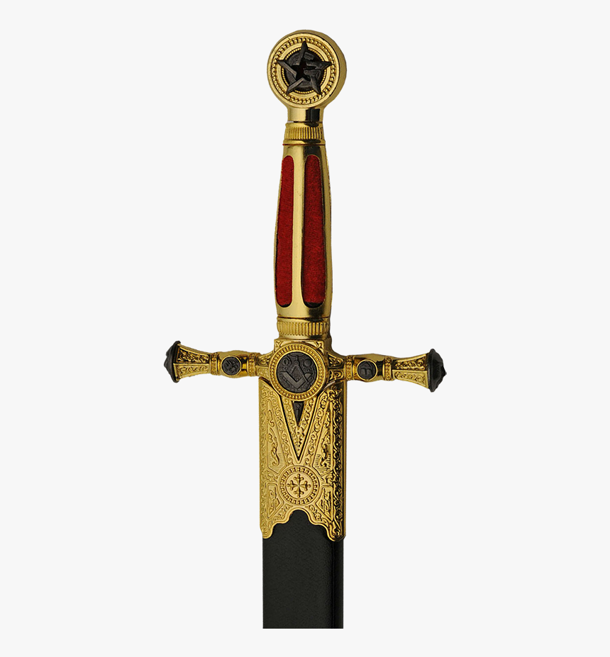 Red And Gold Masonic Sword - Sword, HD Png Download, Free Download