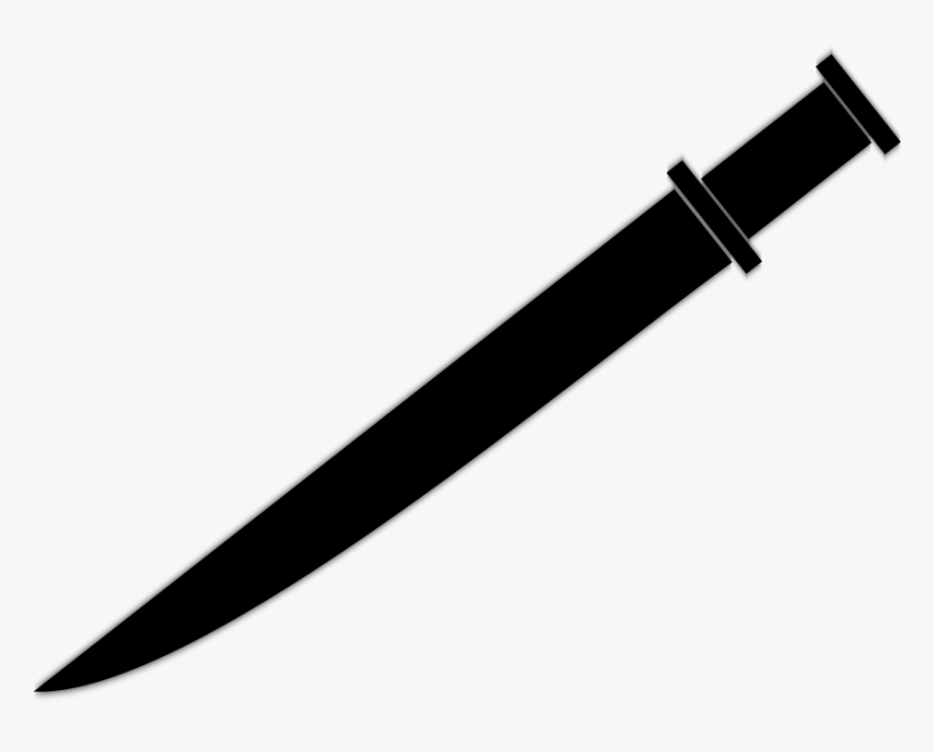 Sword 20clipart - Cartoon Knife Black Png, Transparent Png, Free Download