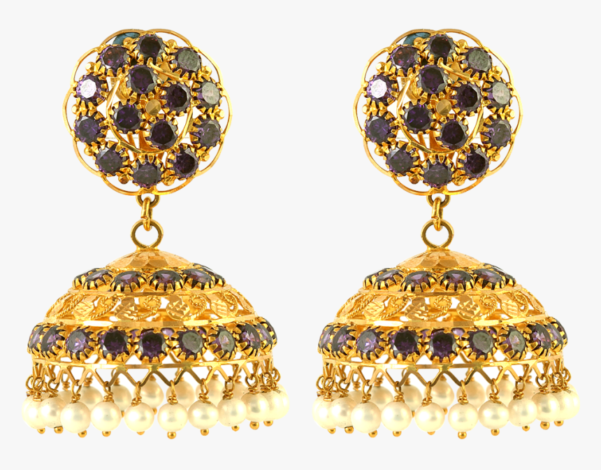 Anjali Jewellers Gold Earrings , Png Download - Earring, Transparent Png, Free Download