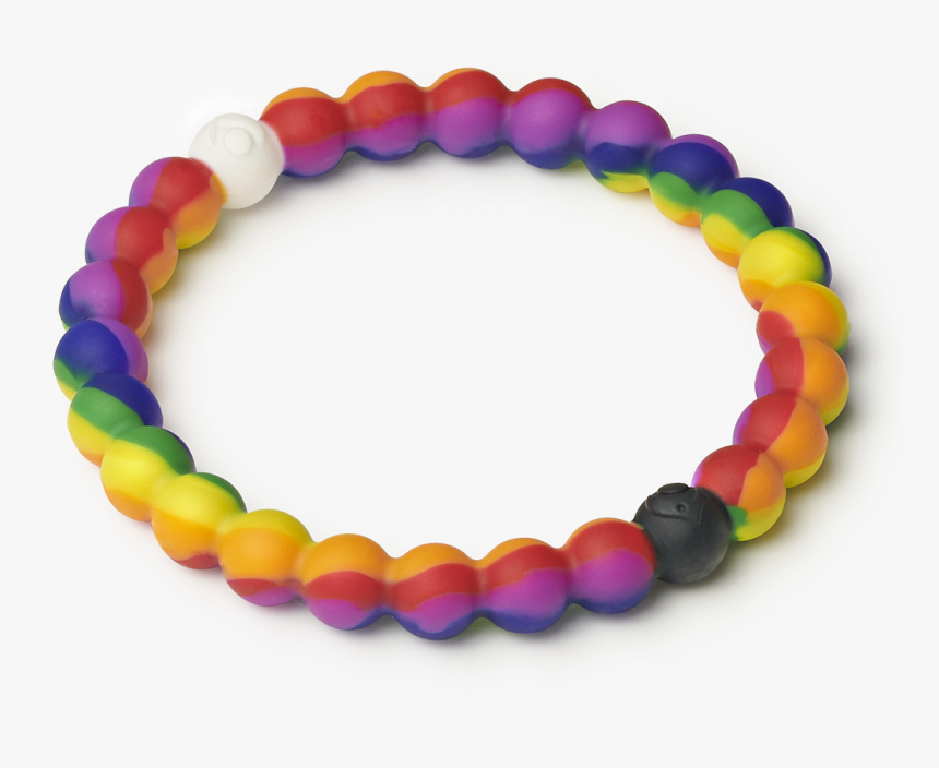 Side Angle Of Rainbow Swirl Silicone Beaded Bracelet - Rainbow Lokai Bracelet, HD Png Download, Free Download