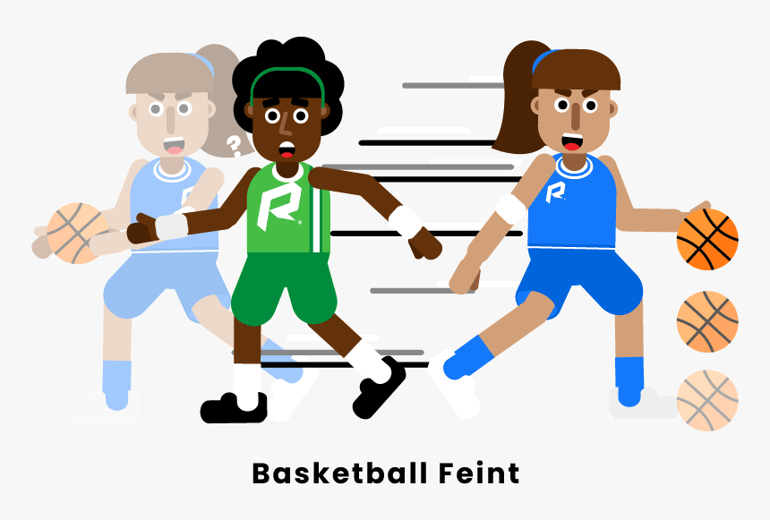 Basketball Feint - Cartoon, HD Png Download, Free Download