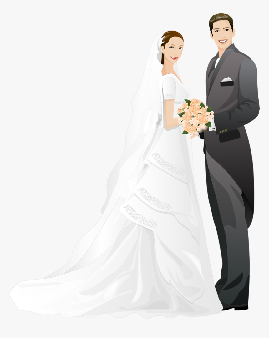 Watercolor Groom & Bride, HD Png Download, Free Download