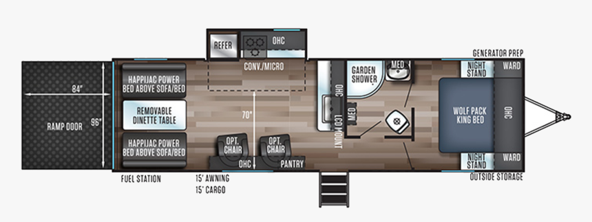 2019 Keystone Raptor 351 Floor Plan, HD Png Download, Free Download