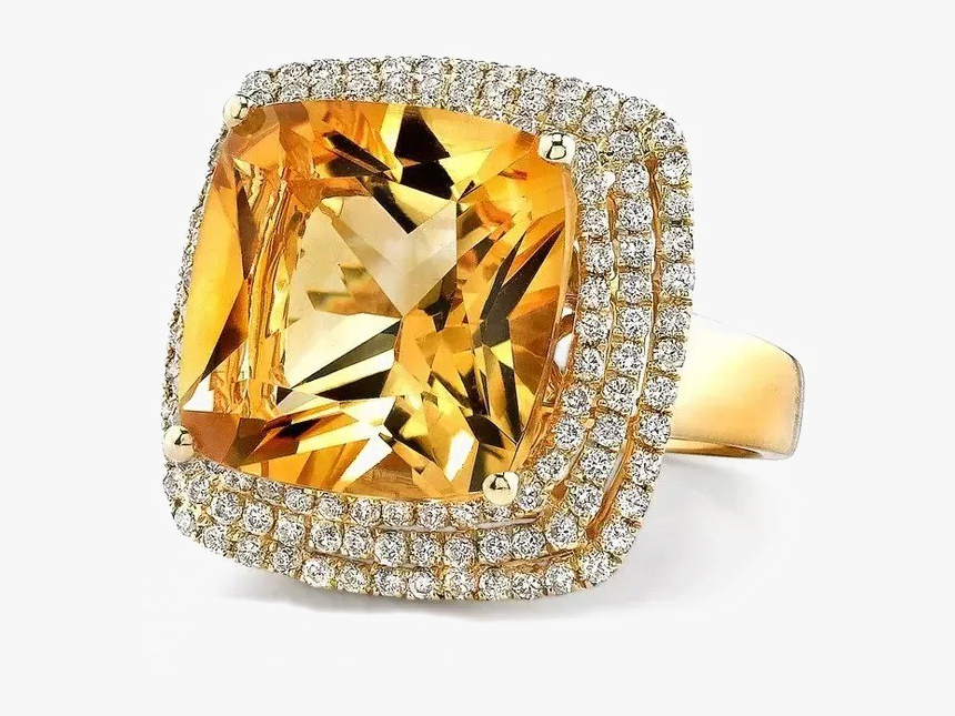 Yellow Topaz Png Download Image - Engagement Ring, Transparent Png, Free Download