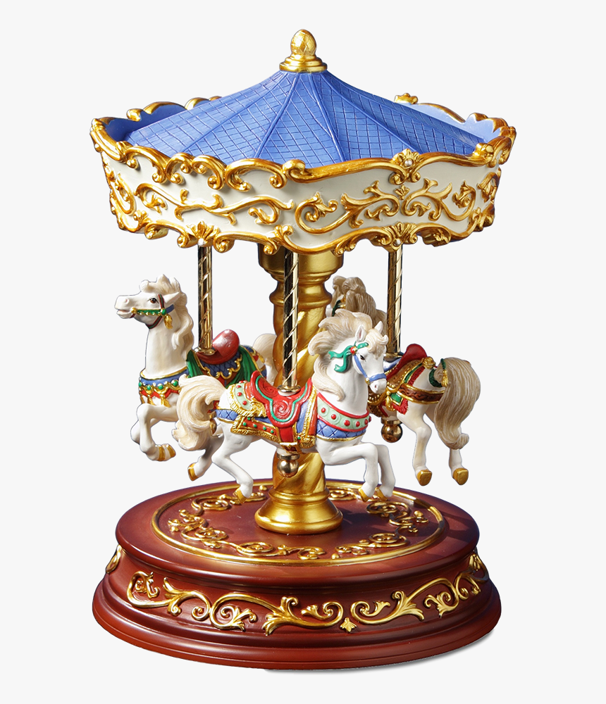 Heritage 3-horse Rotating Carousel"
 Class= - Carusel Music Box, HD Png Download, Free Download