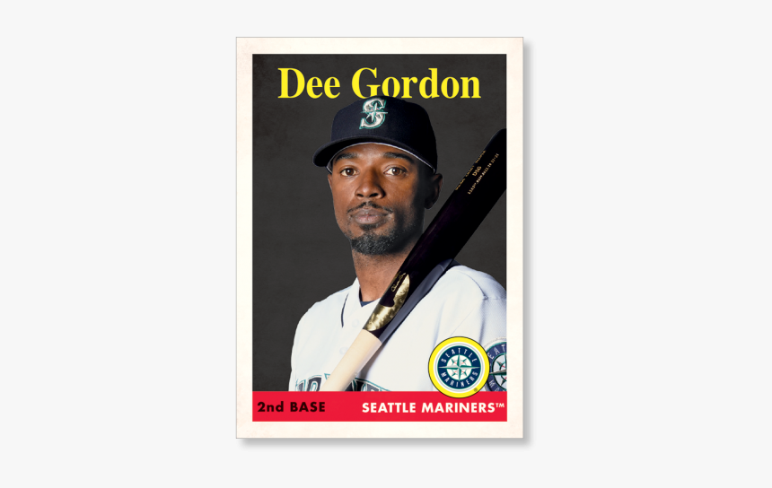 Dee Gordon 2019 Archives Baseball 1958 Topps Poster - Seattle Mariners, HD Png Download, Free Download