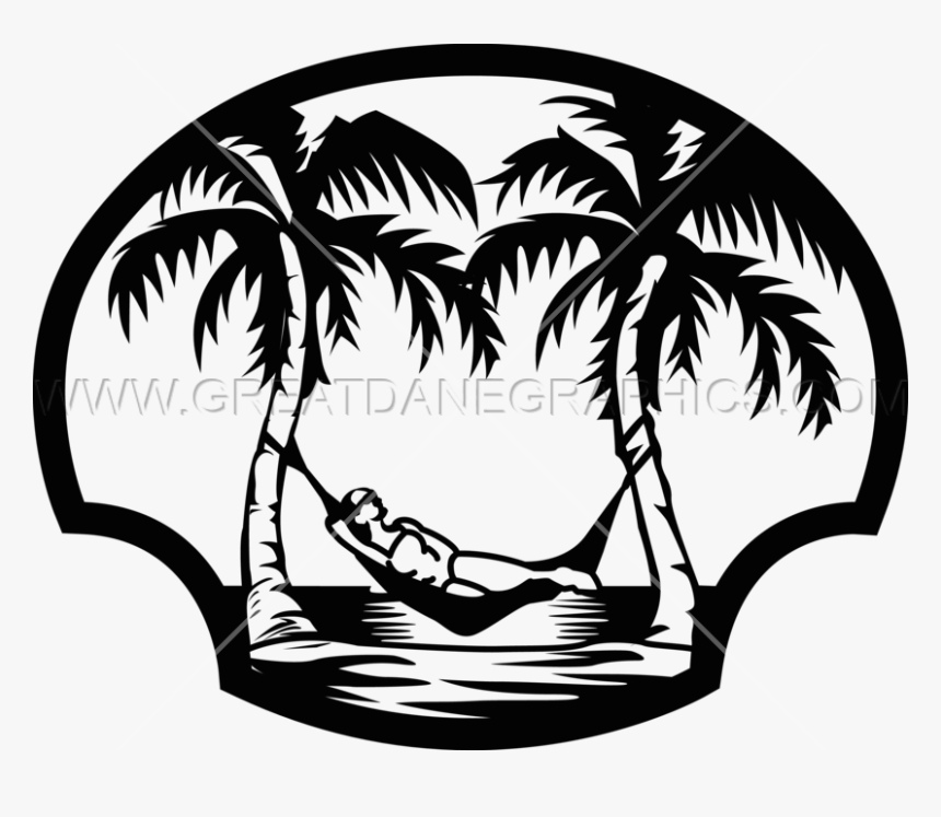 Vacation Production Ready Artwork - Palm Tree Svg Hammock, HD Png Download, Free Download