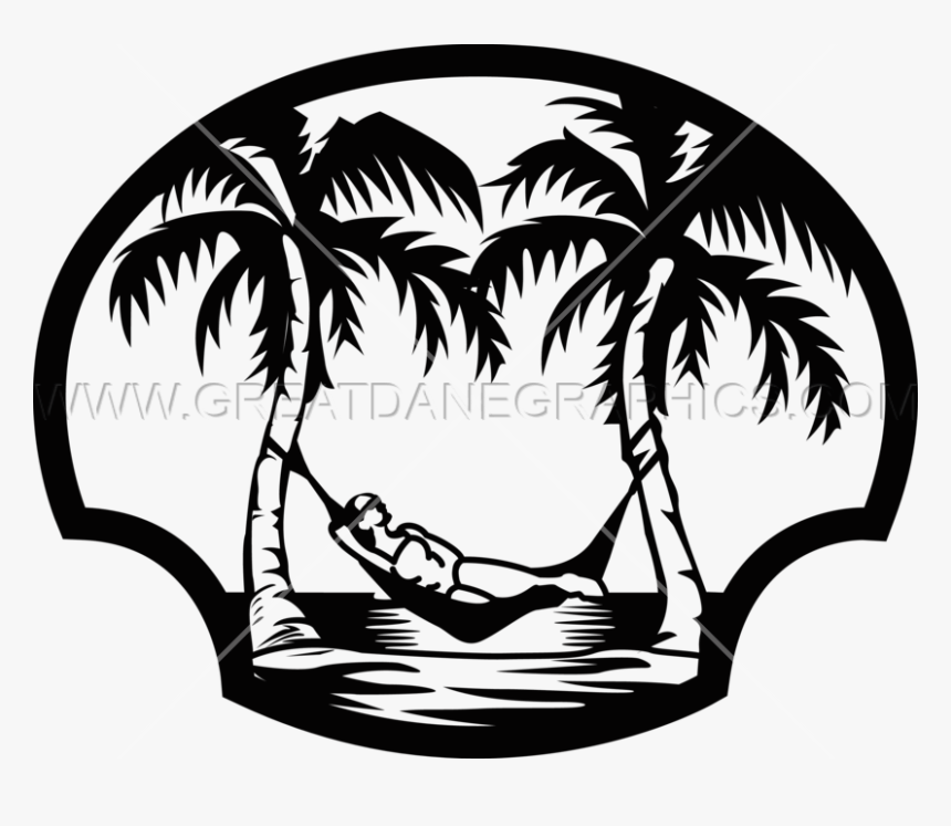 Vacation Production Ready Artwork Palm Tree Svg Hammock Hd Png Download Kindpng