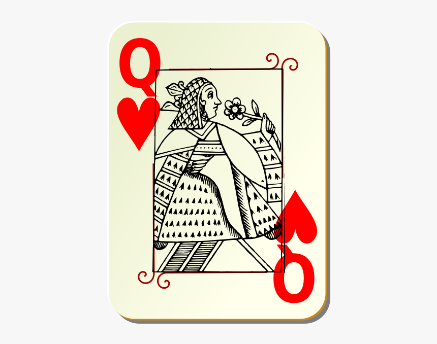 Queen Of Hearts Card - Queen Of Hearts Public Domain, HD Png Download, Free Download