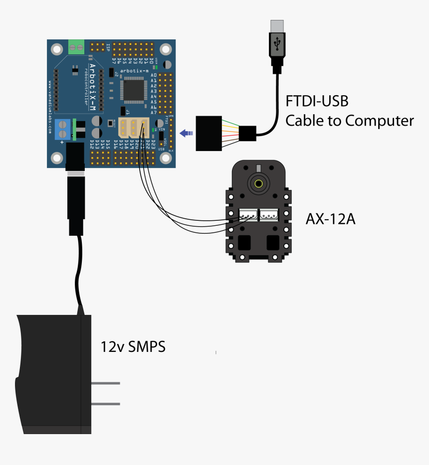 B 400 400 16777215 00 Images Tutorials Arbotixm Arbotixm - Dynamixel Ax 18a Arduino, HD Png Download, Free Download