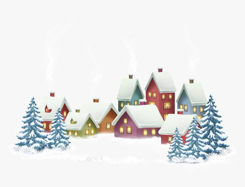 Christmas Village Png Free Pic - Cartoon Christmas Village Png, Transparent Png, Free Download