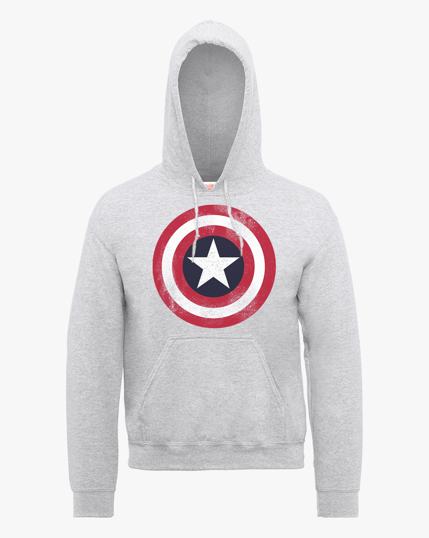 Marvel Avengers Assemble Captain America Distressed - Hoodie, HD Png Download, Free Download