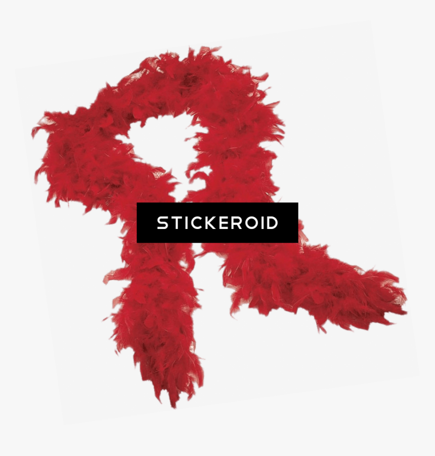 Red Boa Scarf - Feather Boa Png, Transparent Png, Free Download