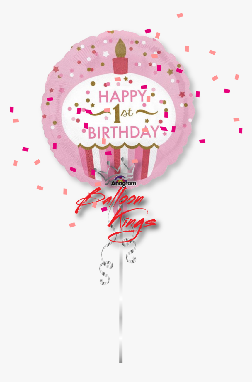 1st Birthday Little Girl Cupcake - First Birthday Girl Circle, HD Png Download, Free Download